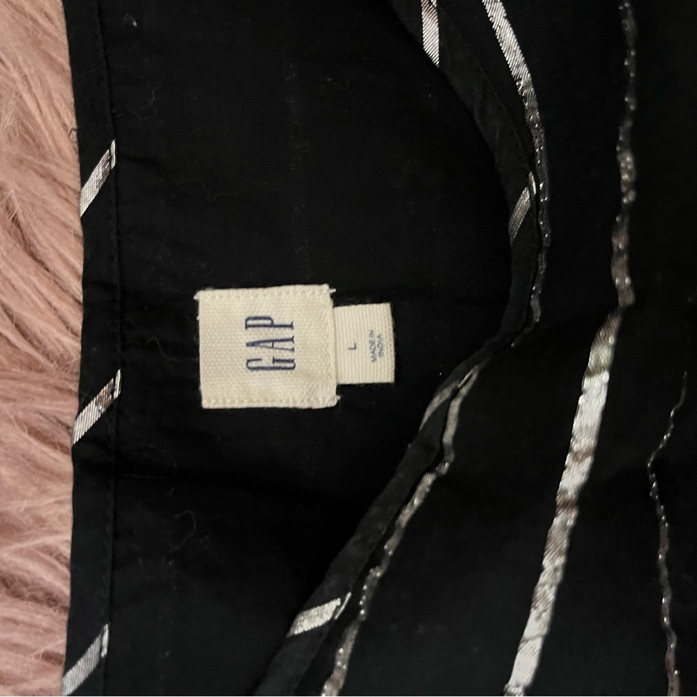 Striped Black & Silver Holiday Dress - Picture 4 of 5